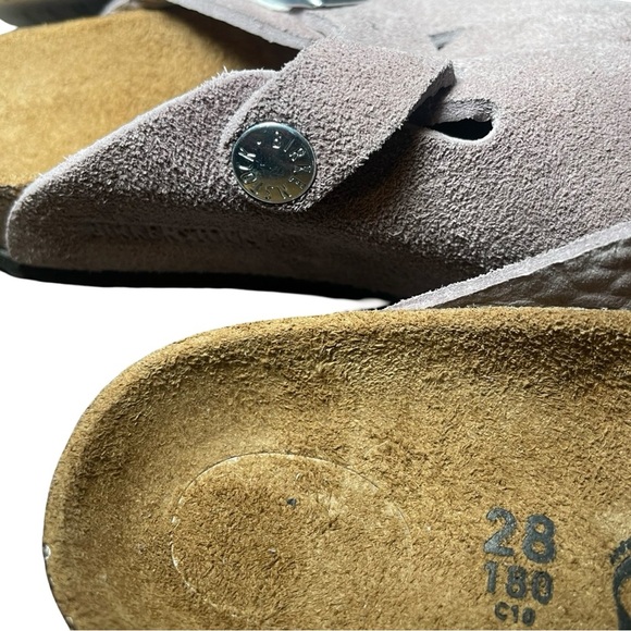 Birkenstock Boston Kids Size K 10 /180 Suede Leather Faded Purple New In Box NWT - Picture 3 of 7